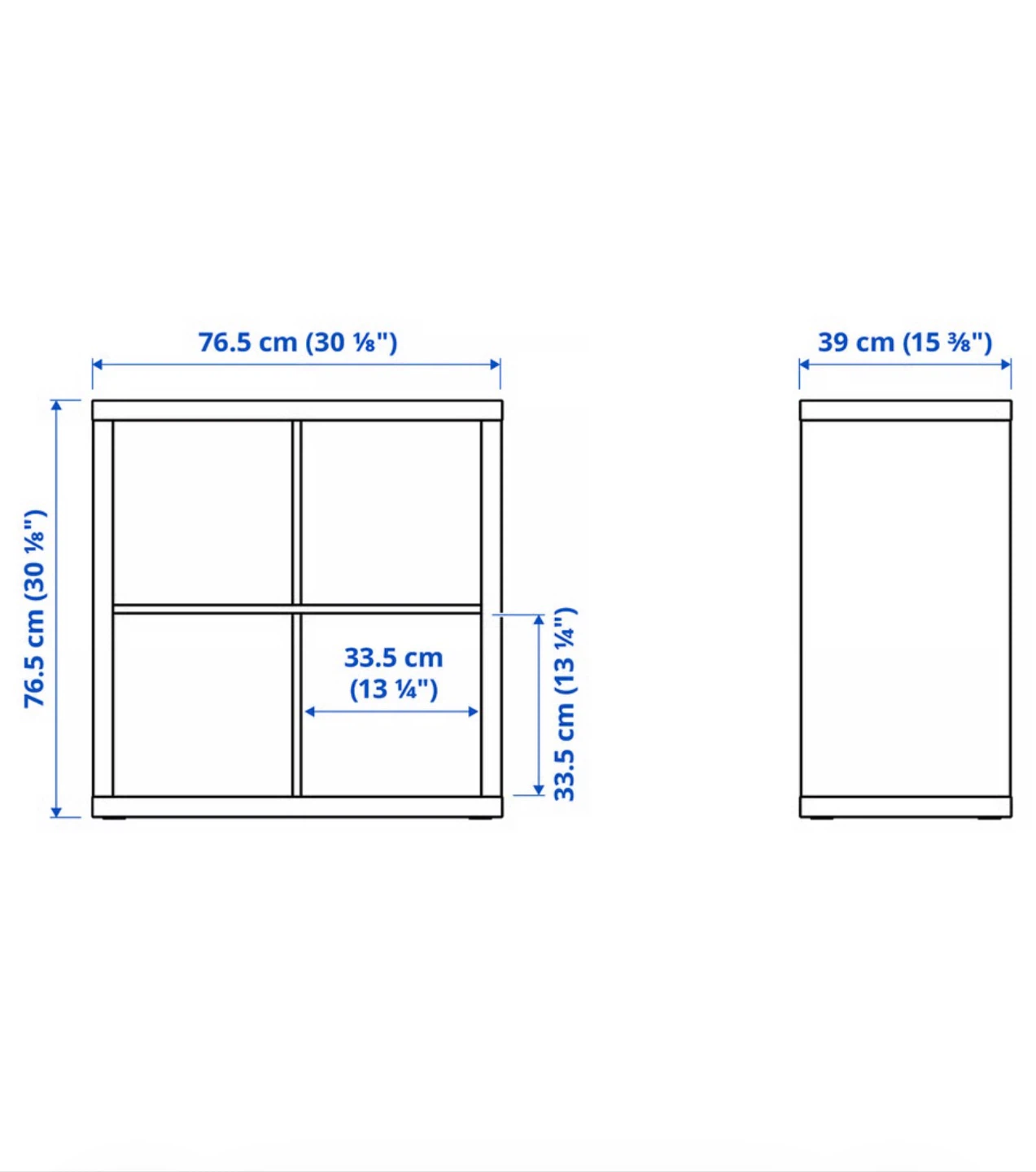 IKEA KALLAX 4-Cube Storage Unit - White - photo 3