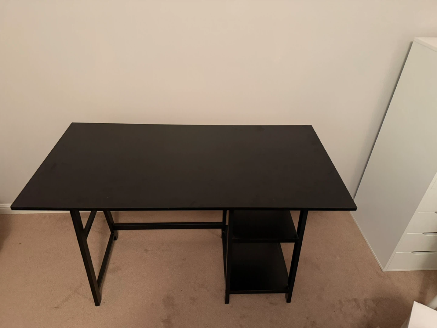 Black Writing Desk with Shelves - photo 2