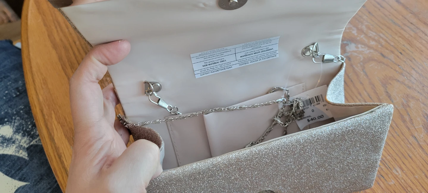 Sparkly Clutch Purse with Chain - photo 3