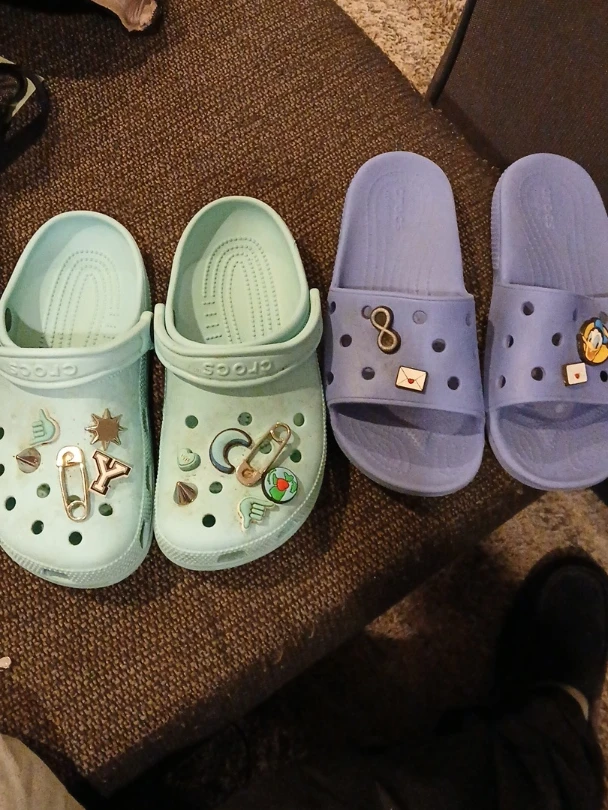 Crocs Clogs and Slides - Mint Green & Light Blue 7