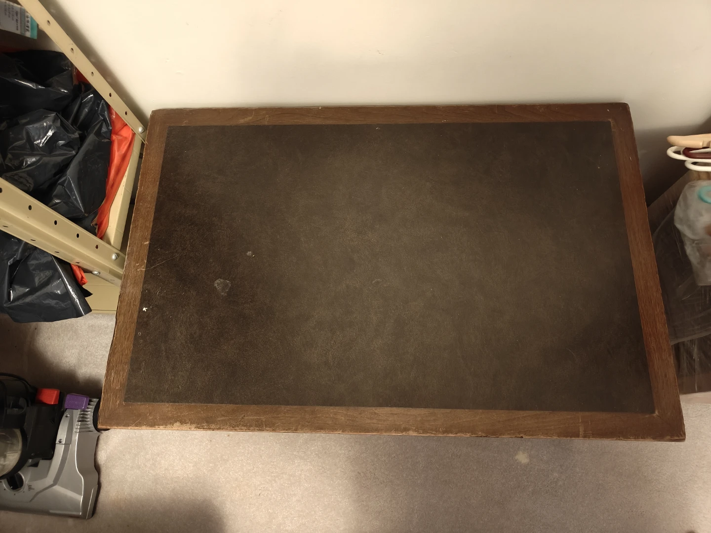 Wooden coffee table with dark inset top - photo 2