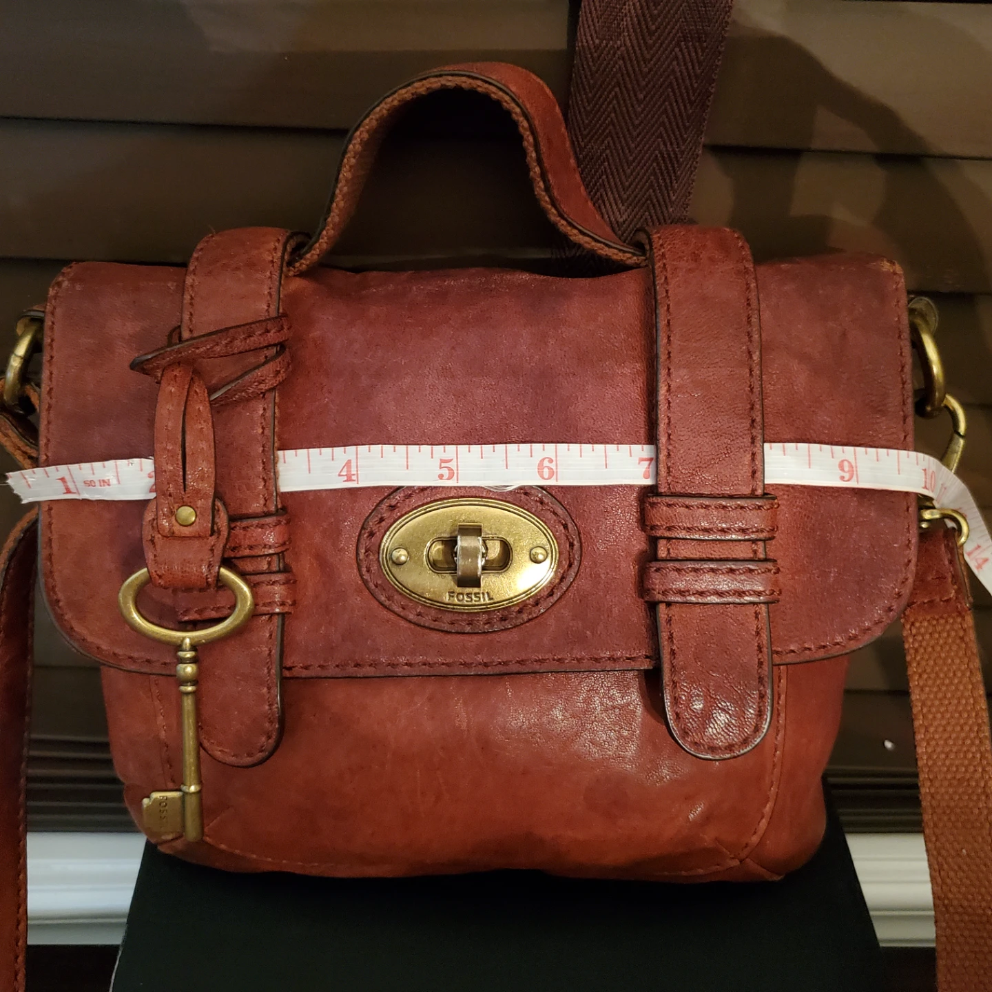 FOSSIL Long Live Vintage Leather Crossbody Satchel Bag - photo 3