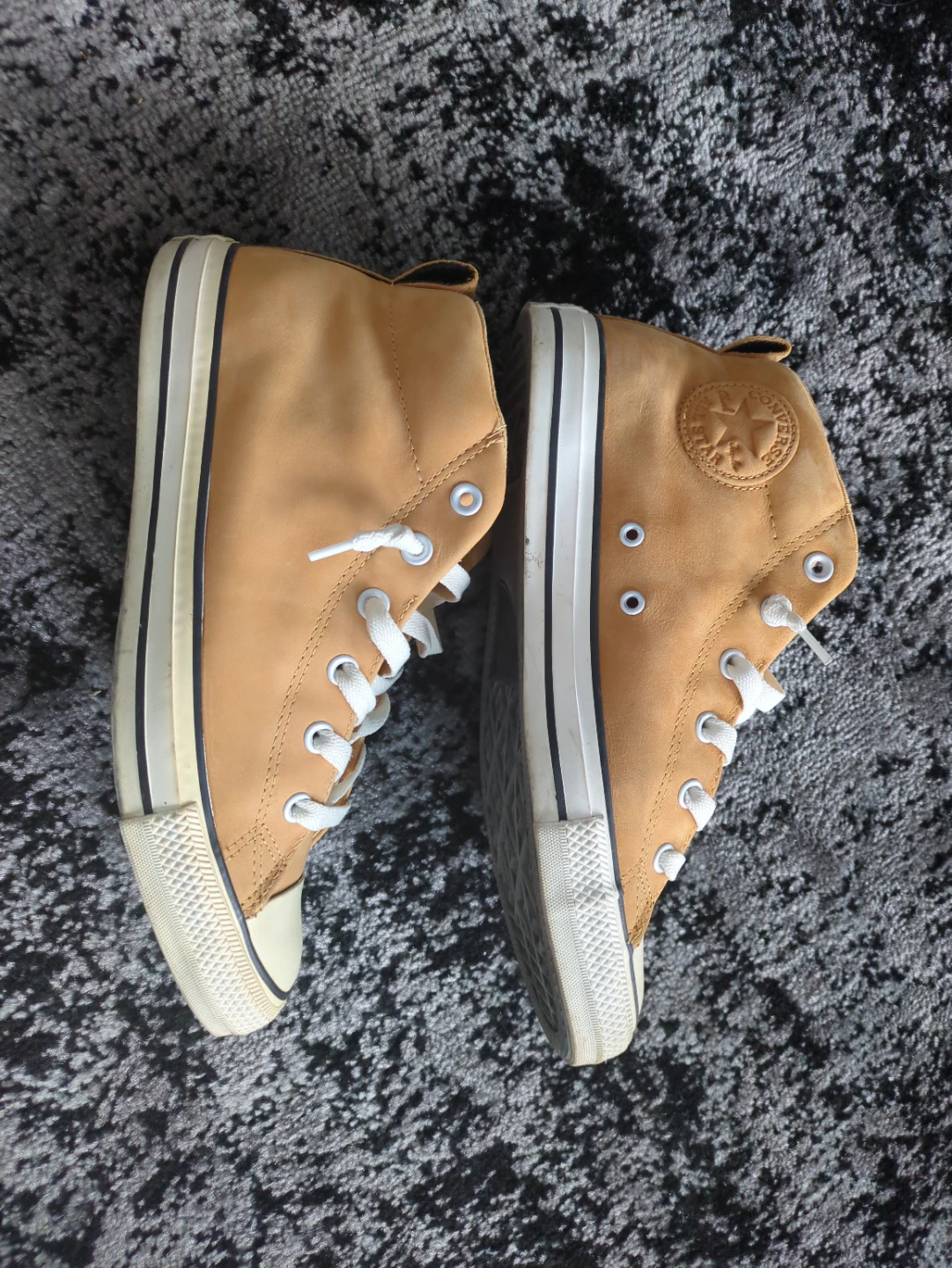 Converse All Star High Top Sneakers - Tan Suede - photo 2