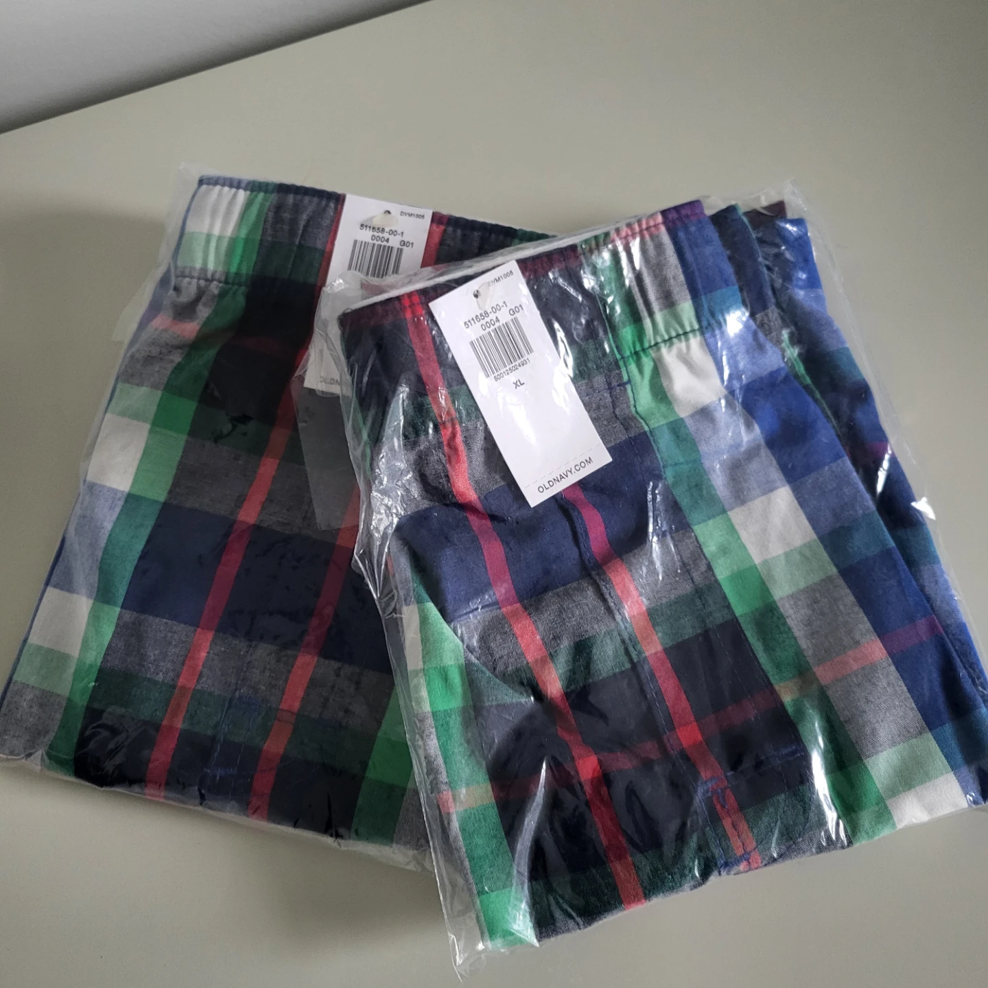 Brand New Youth Old Navy Plaid Boxers - XL (2 Pairs)
