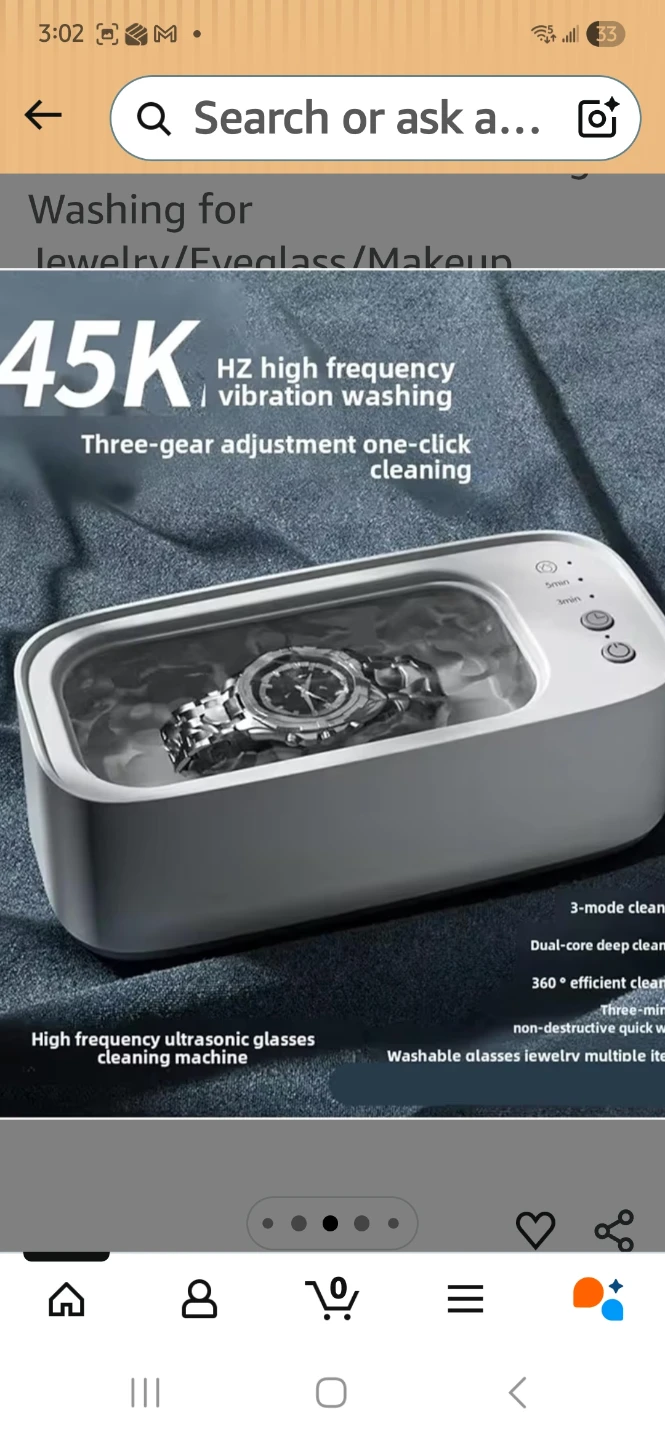 Portable Ultrasonic Cleaning Machine (White)