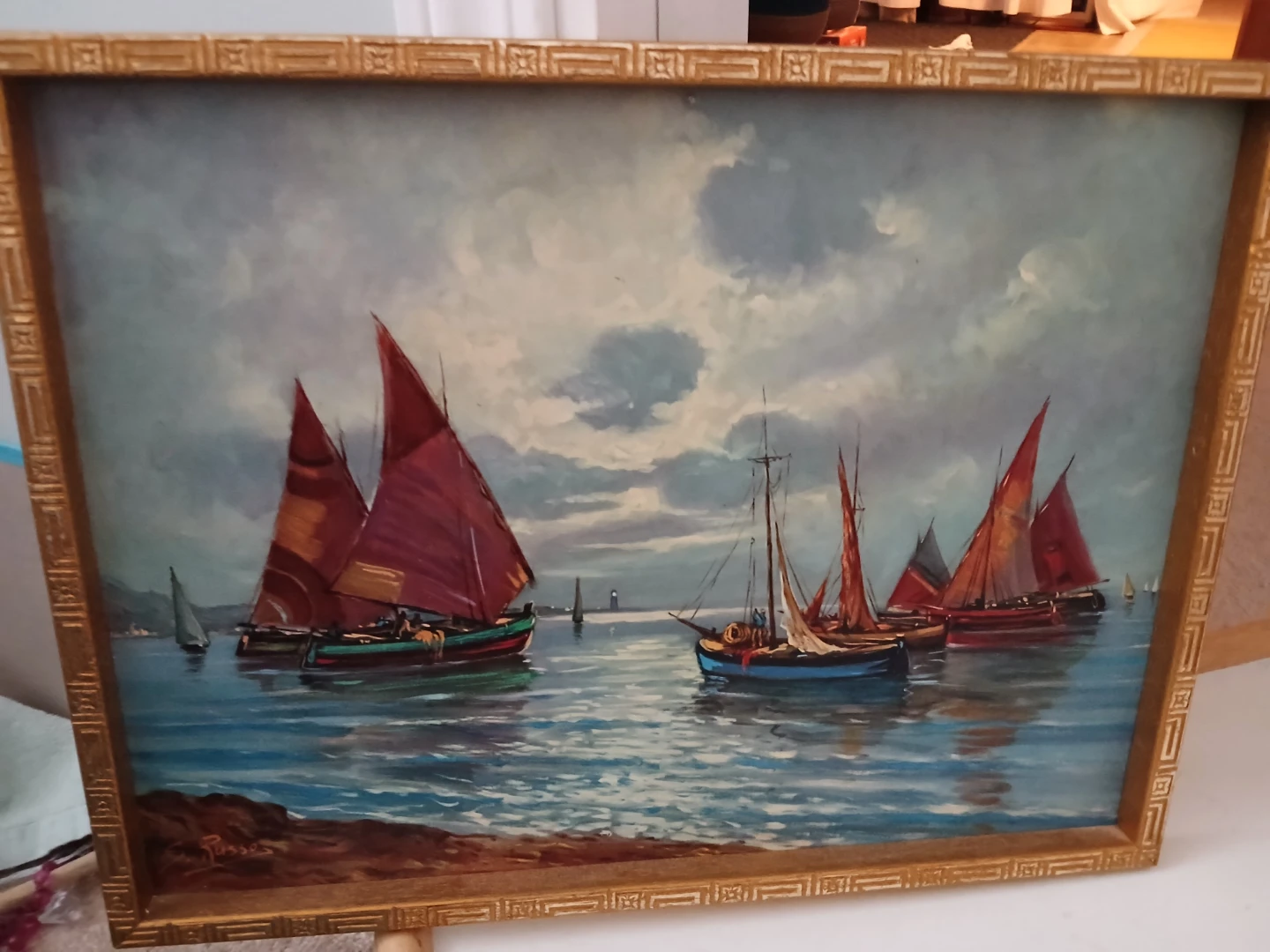 Original Painting "Boats at Sea" by S. Russo - photo 3