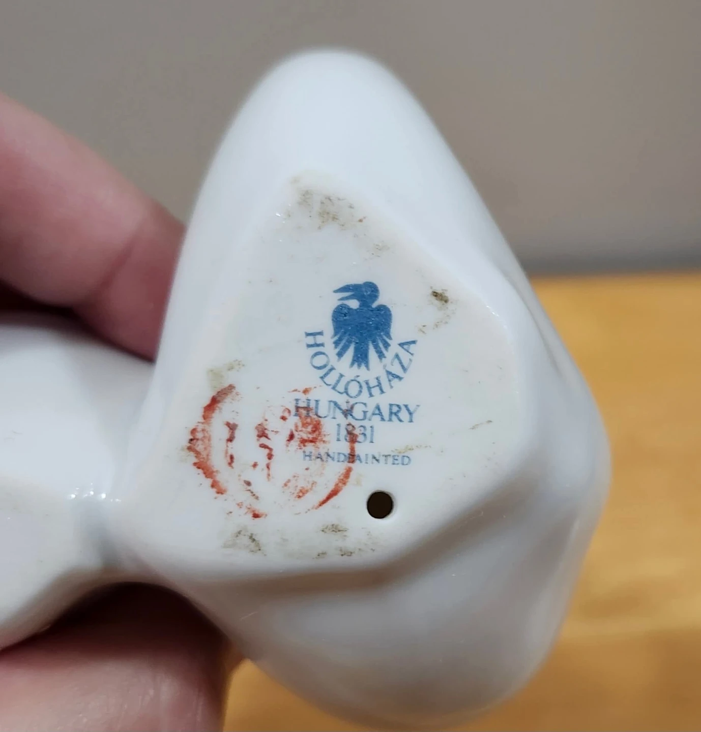 🏆Vintage Hollóháza Porcelain Figurine of Two Geese - photo 5
