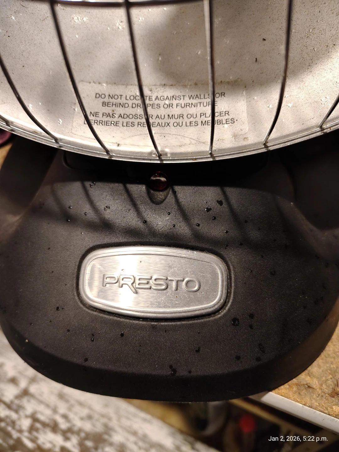 Presto Heat Dish 1000W Space Heater - photo 2