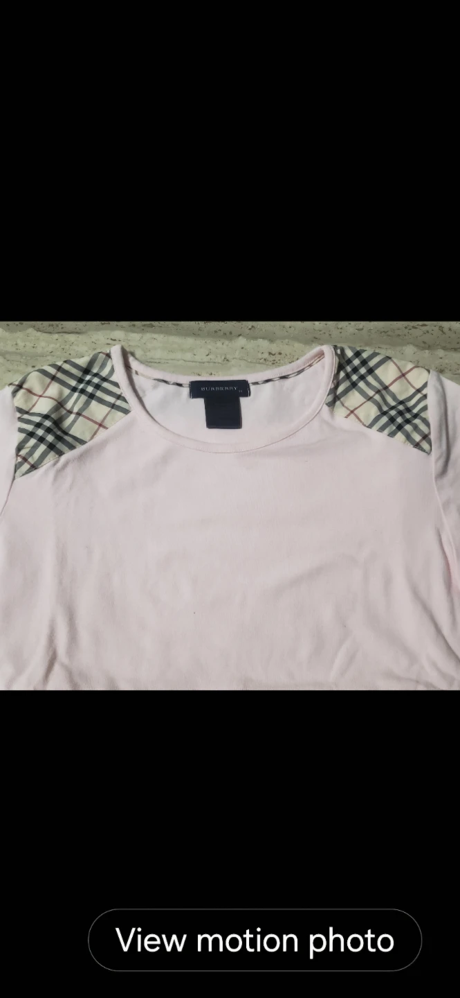 Burberry Pink T-Shirt with Nova Check Detail - photo 2