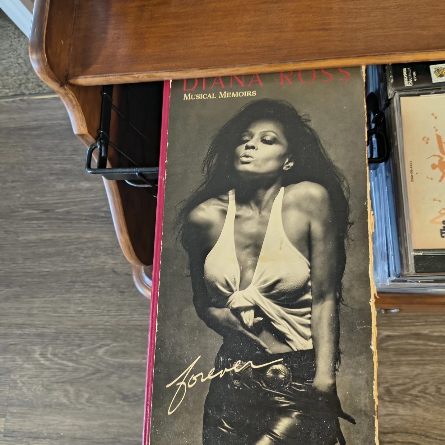 collection of CD's and 45's