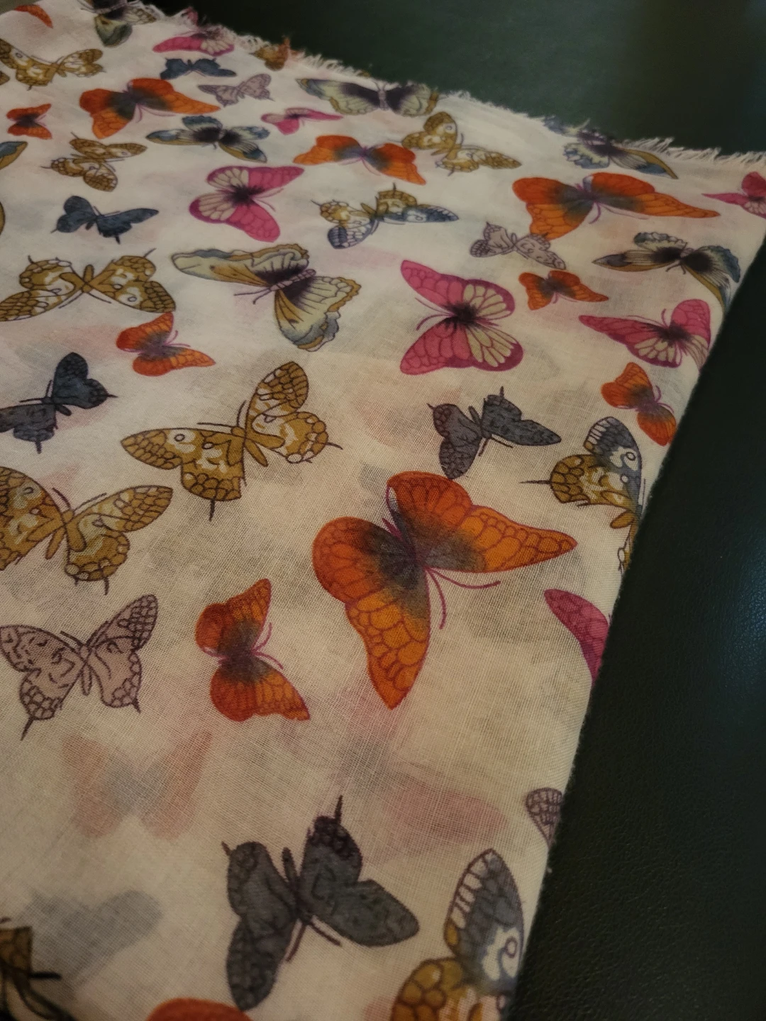 Butterfly Print Infinity Scarf - Lightweight, woven - photo 4