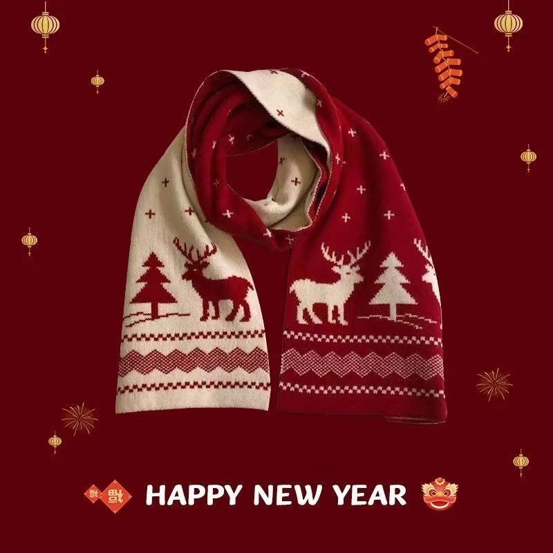 Christmas Reindeer Scarf