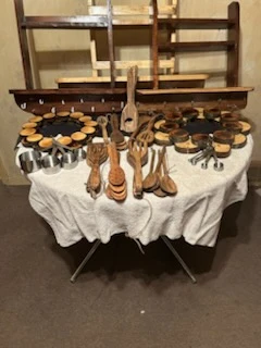 Assorted Wooden Kitchen Utensils and Decor