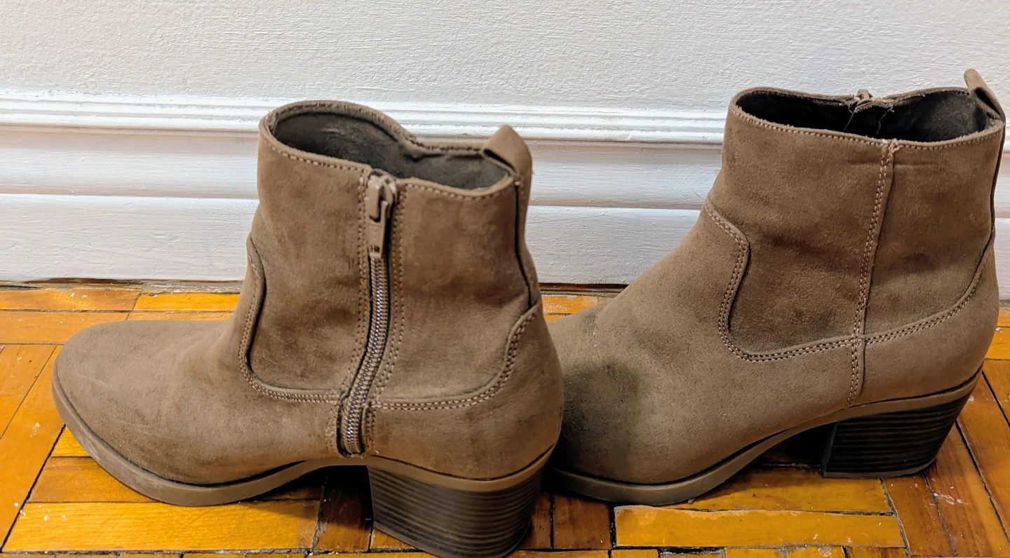 Brown Faux Suede Ankle Boots - photo 2
