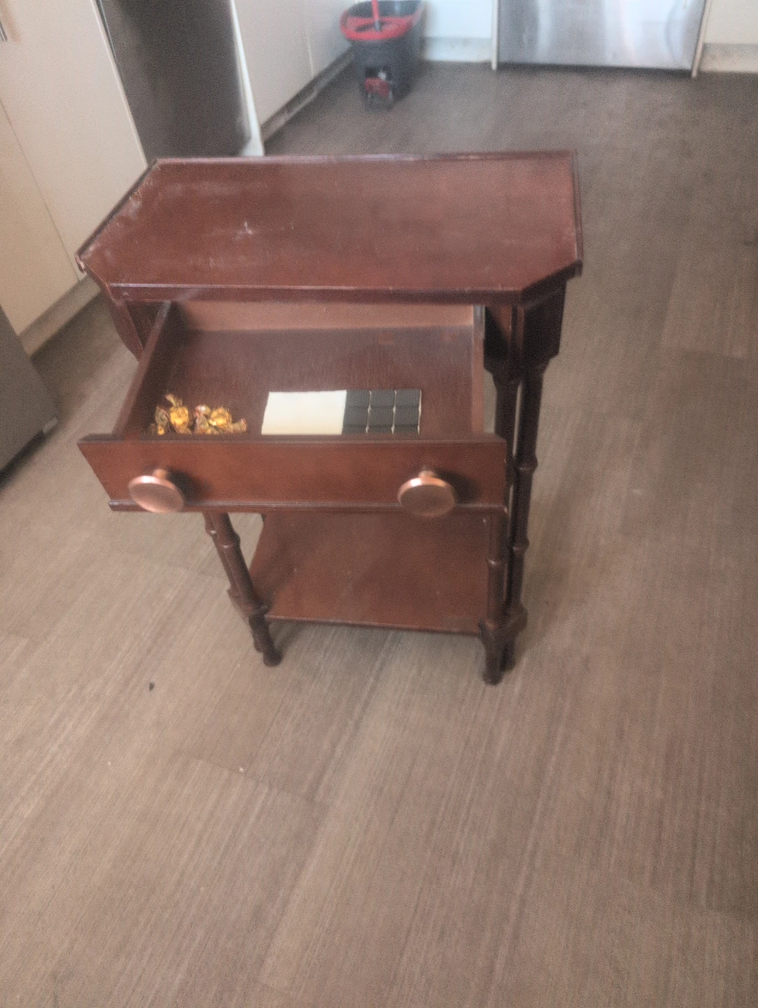 Wooden Accent Table with Drawer - photo 2