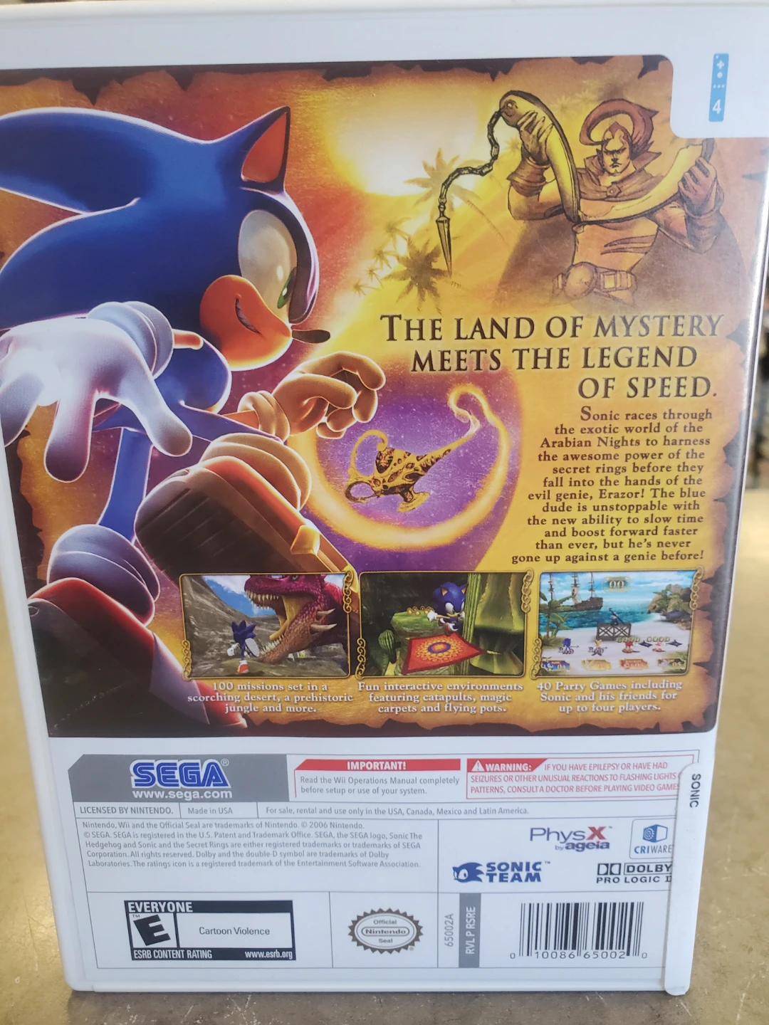 Sonic and the Secret Rings Nintendo Wii Game - photo 2