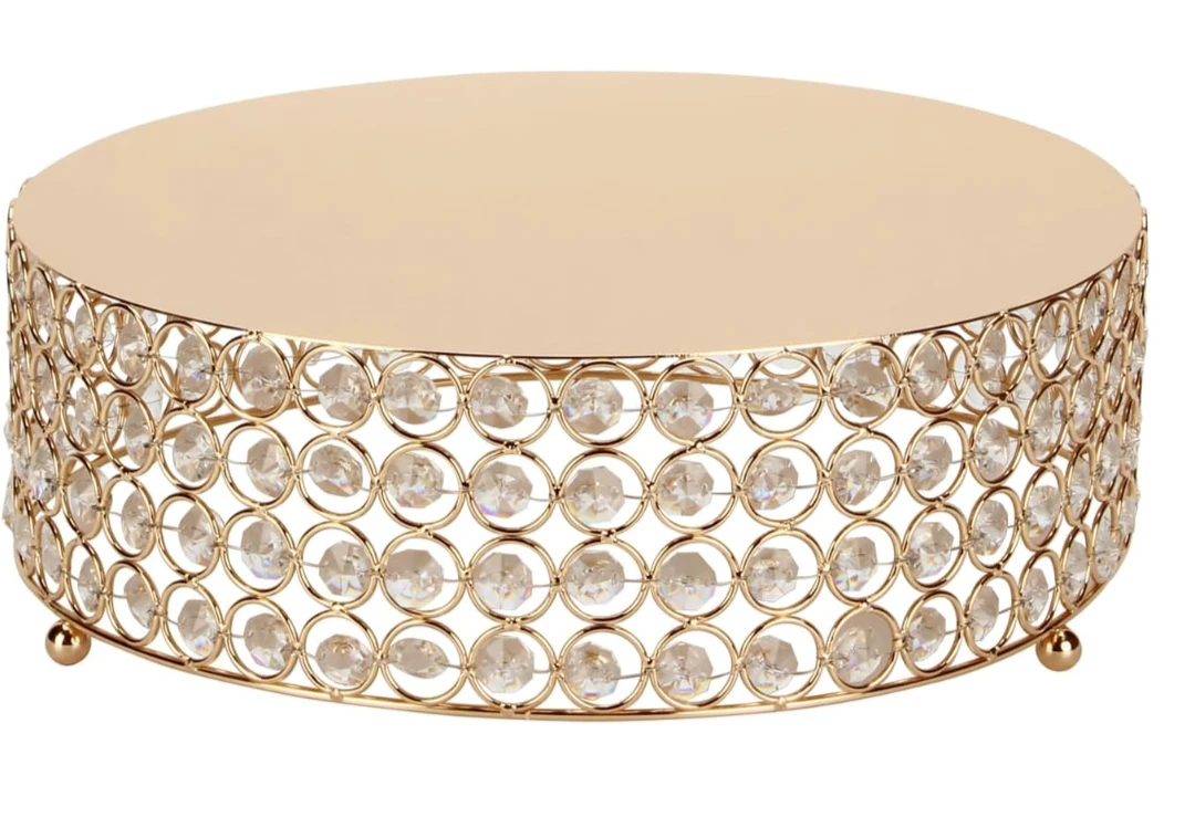 Gold Crystal Cake Stand