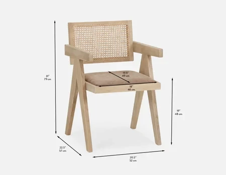Structube JOSS rattan wood chair - photo 3