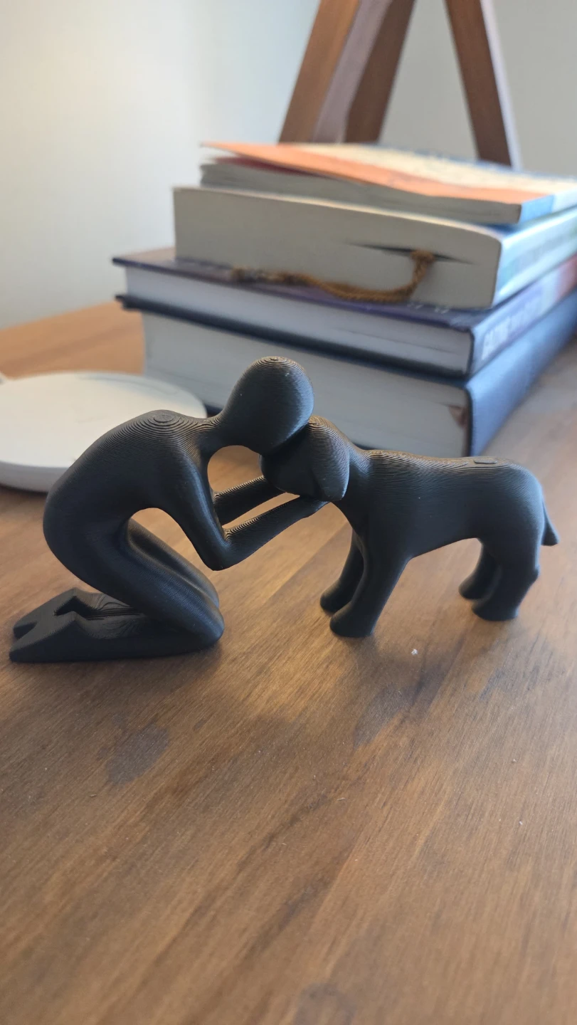 3D Printed Human & Dog Sculpture *new
