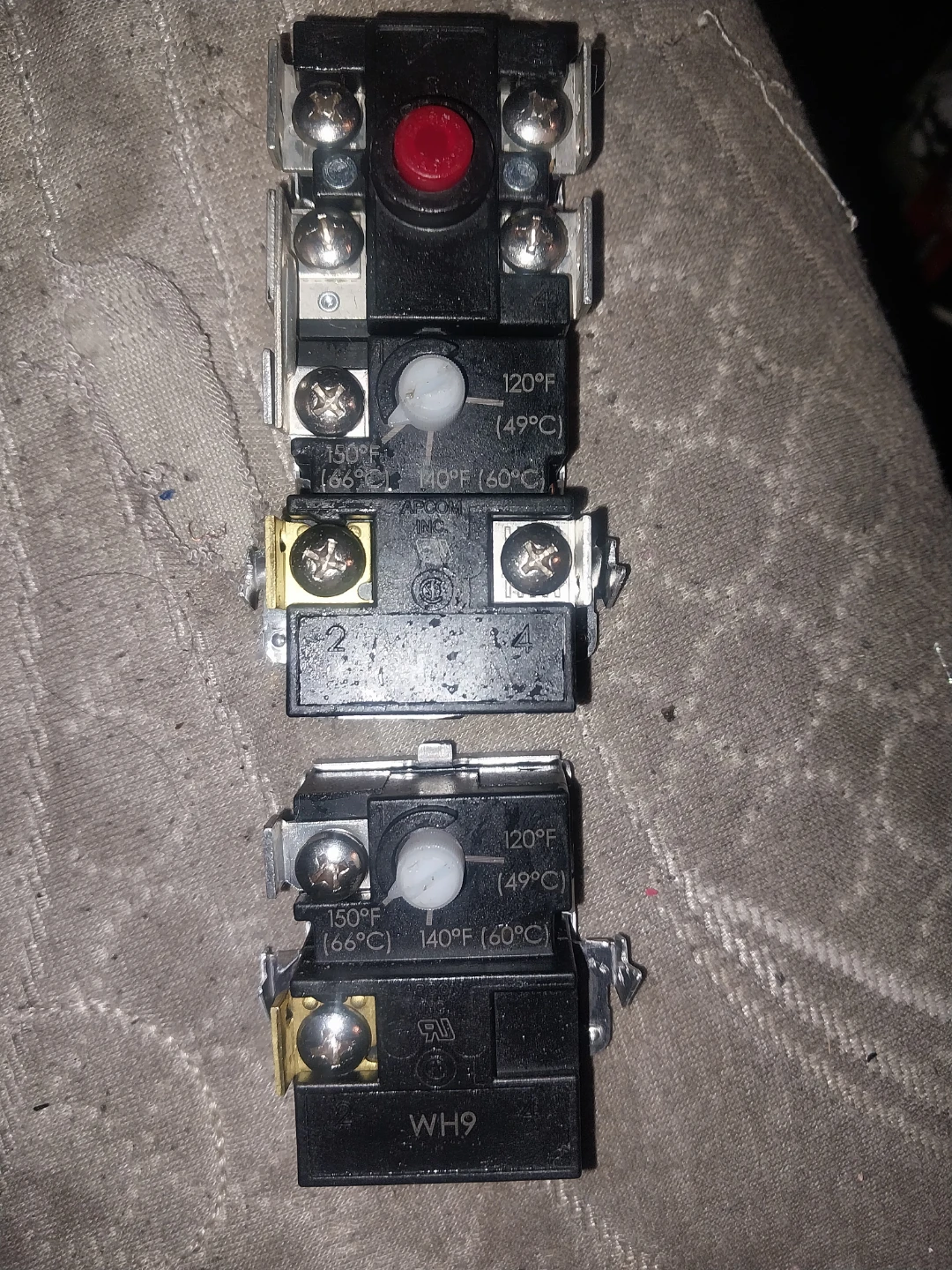 New Upper and lower Water Heater Thermostat