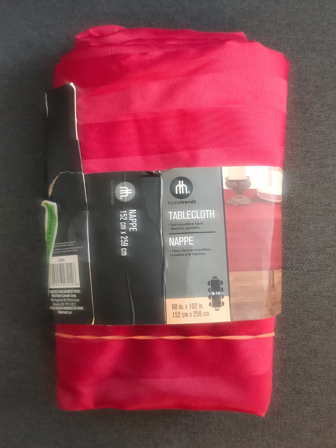 Hometrends Red Tablecloth 60" x 102" - photo 2