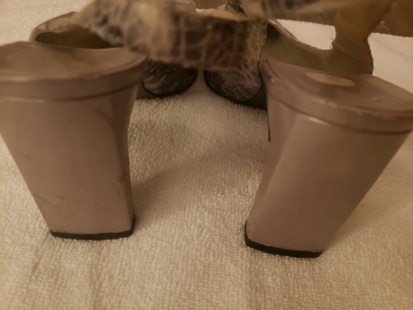 Heyraud Snake Print Slingback Heels - photo 2