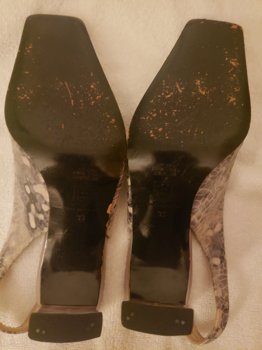 Heyraud Snake Print Slingback Heels - photo 3