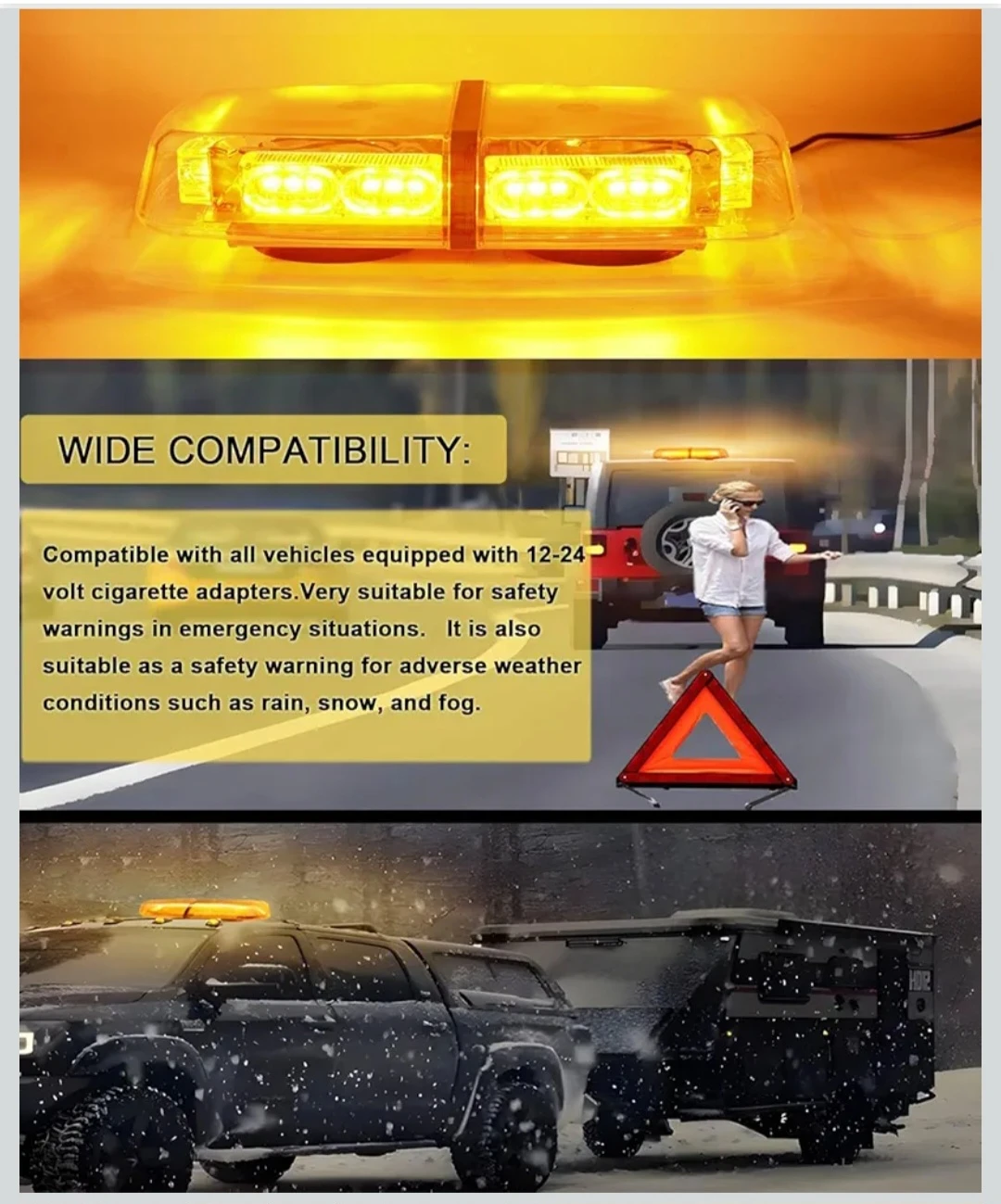 Brand New Amber LED Strobe Light Bar - photo 5