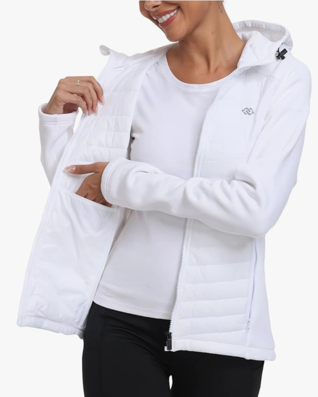 Women's White Hooded Jacket - photo 4