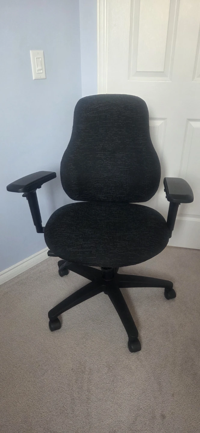 Global Tritek mid-back black office chair