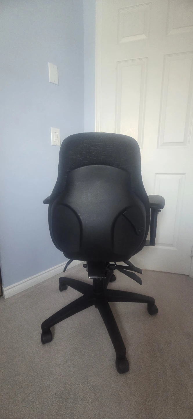 Global Tritek mid-back black office chair - photo 5