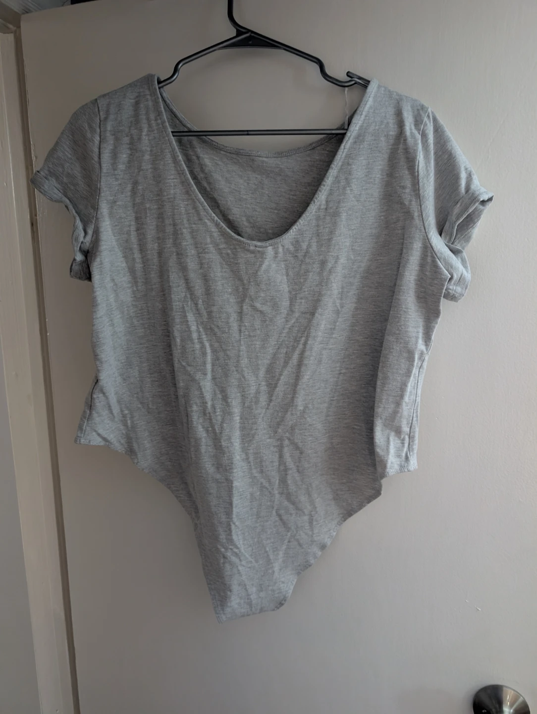 Grey Short Sleeve Bodysuit