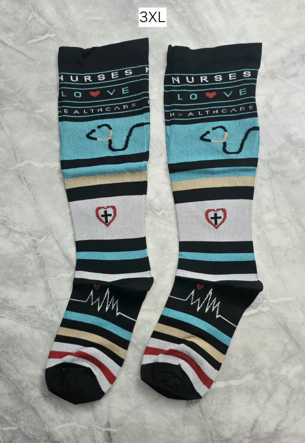 3XL-Nurse Love Compression Socks dor women or men, medical