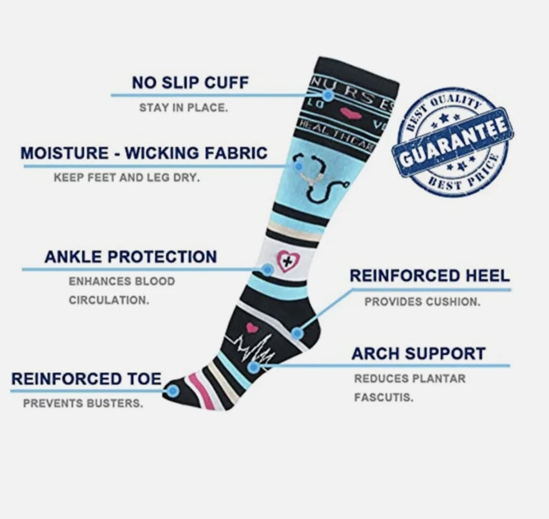 3XL-Nurse Love Compression Socks dor women or men, medical - photo 2