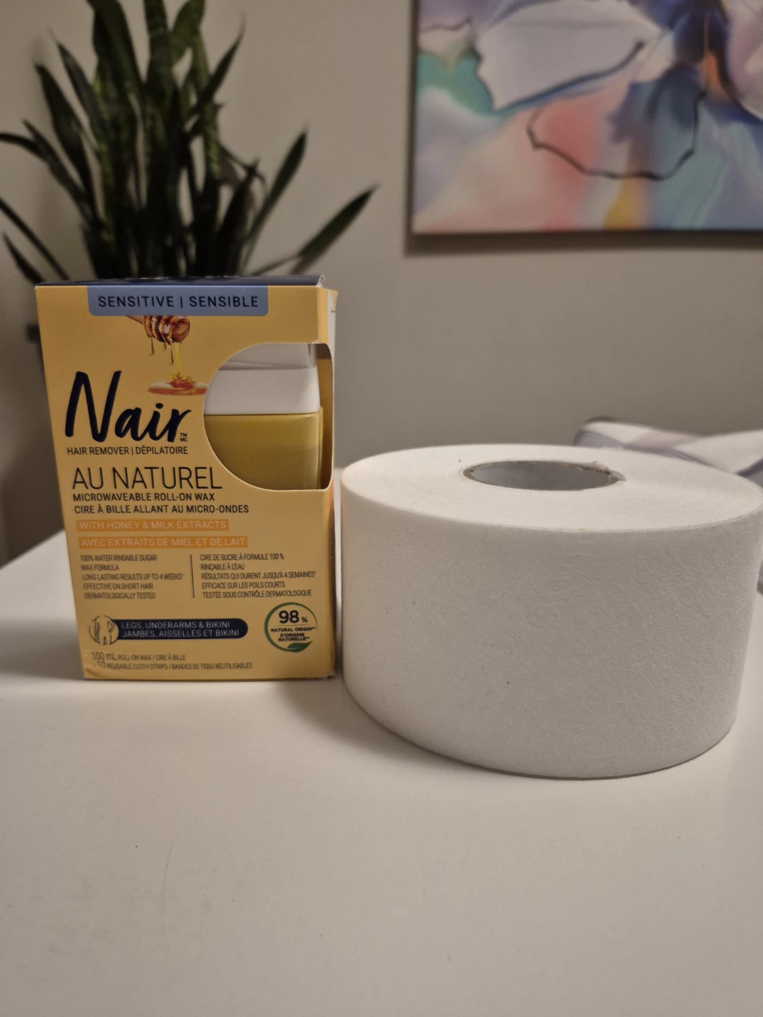 Nair Au Naturel Microwavable Roll-On Wax Kit