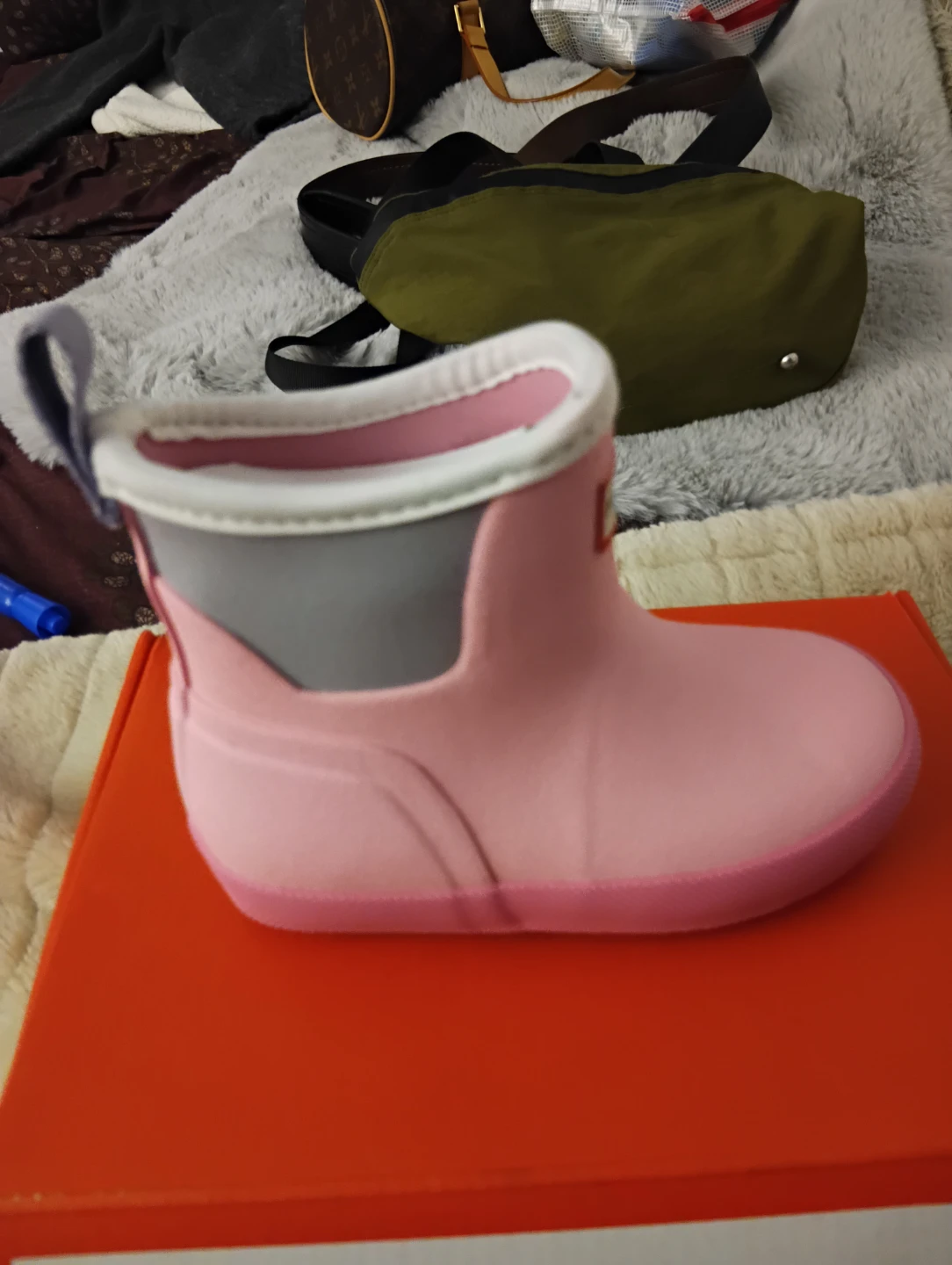 Hunter Pink Waterproof Rain Boots - Kids Size 7 - photo 2