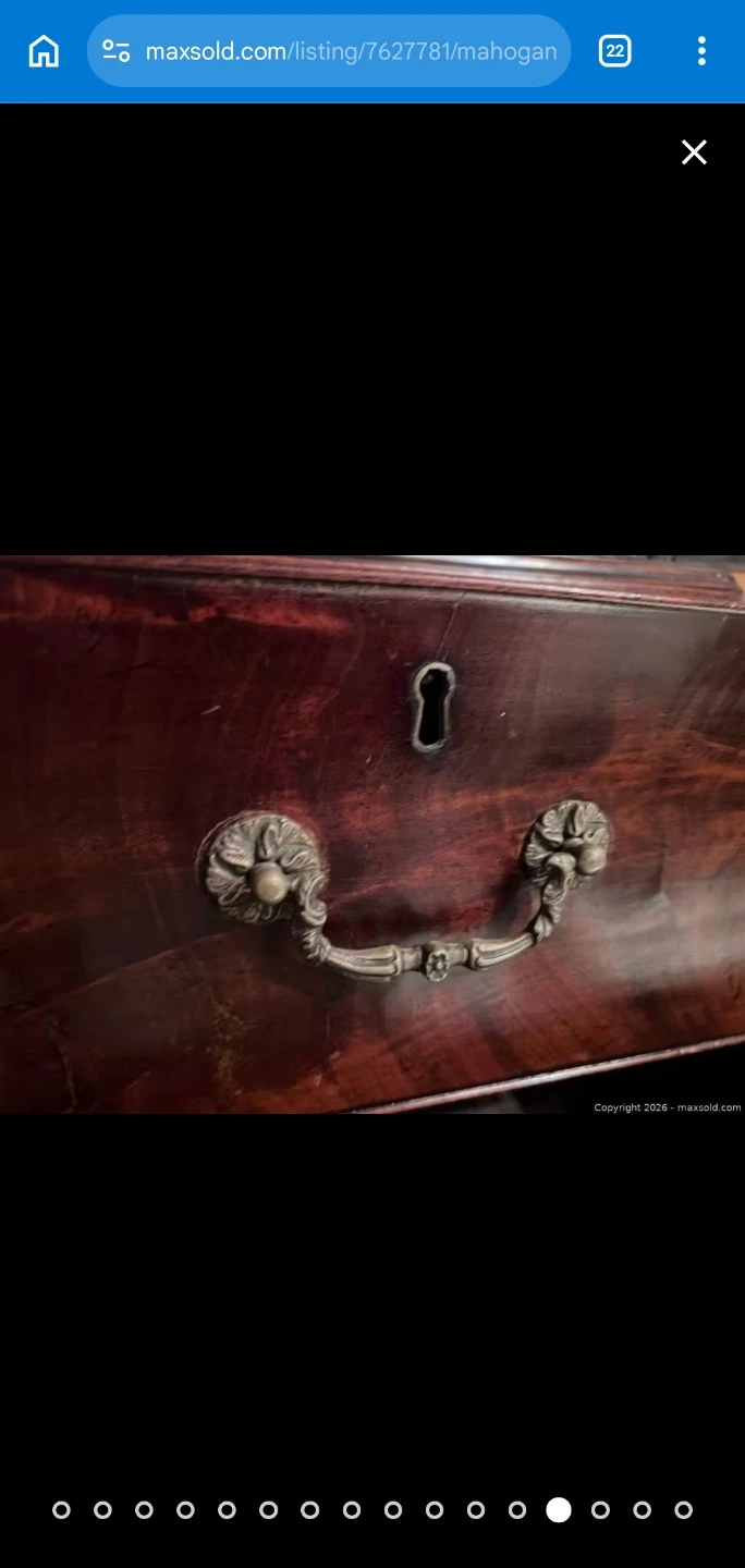 Antique Mahogany Linen Press - photo 5
