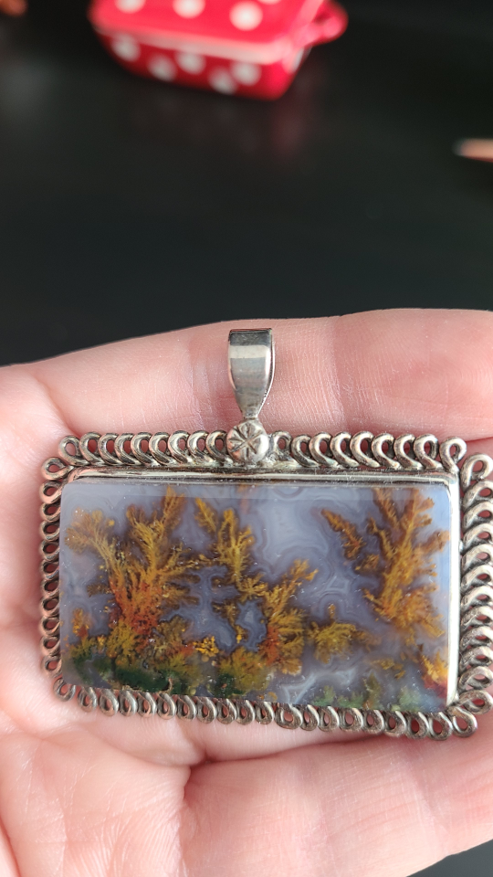 New Stone Pendant set in silver frame🏆 - photo 4