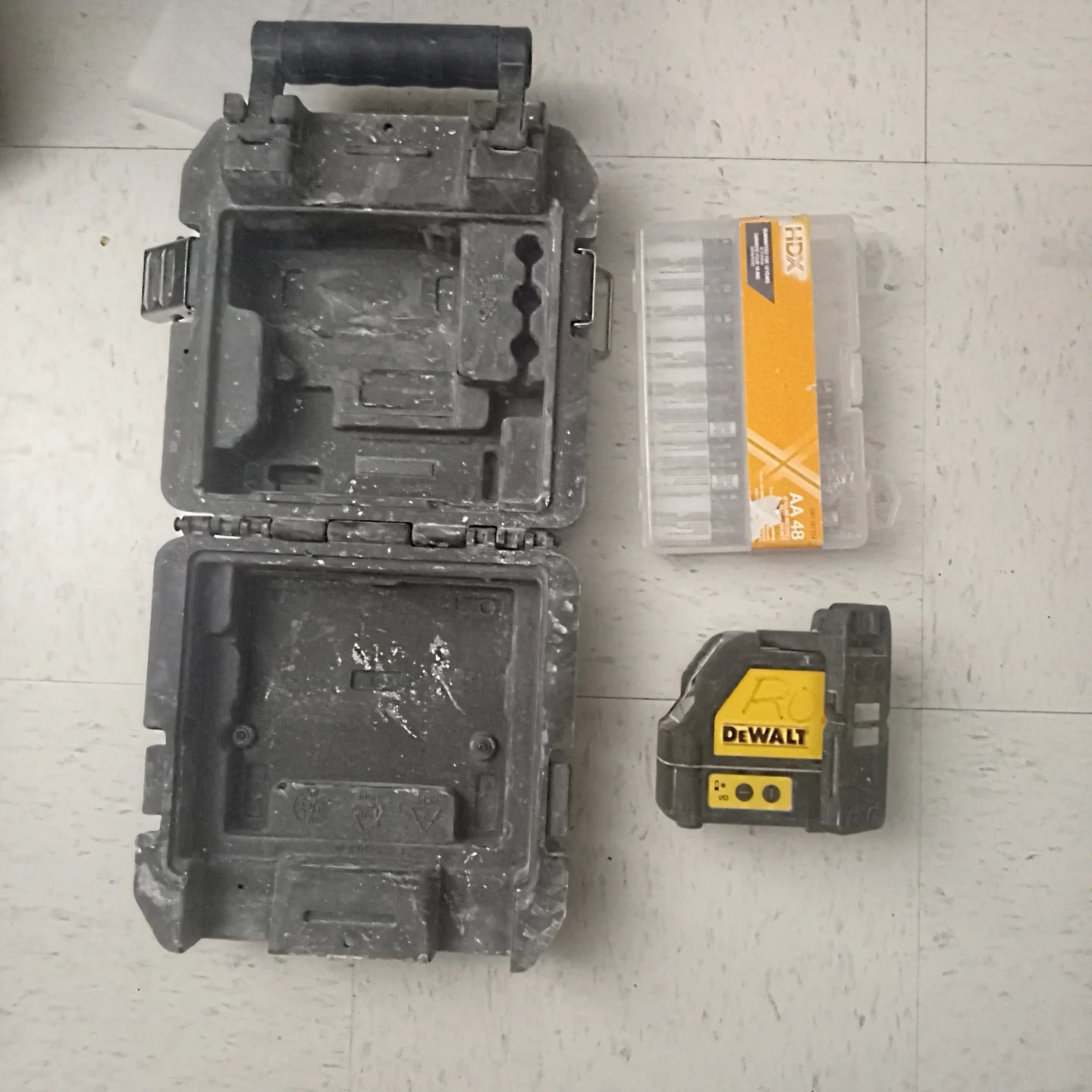 DeWalt Laser Level with Case and Drill Bits