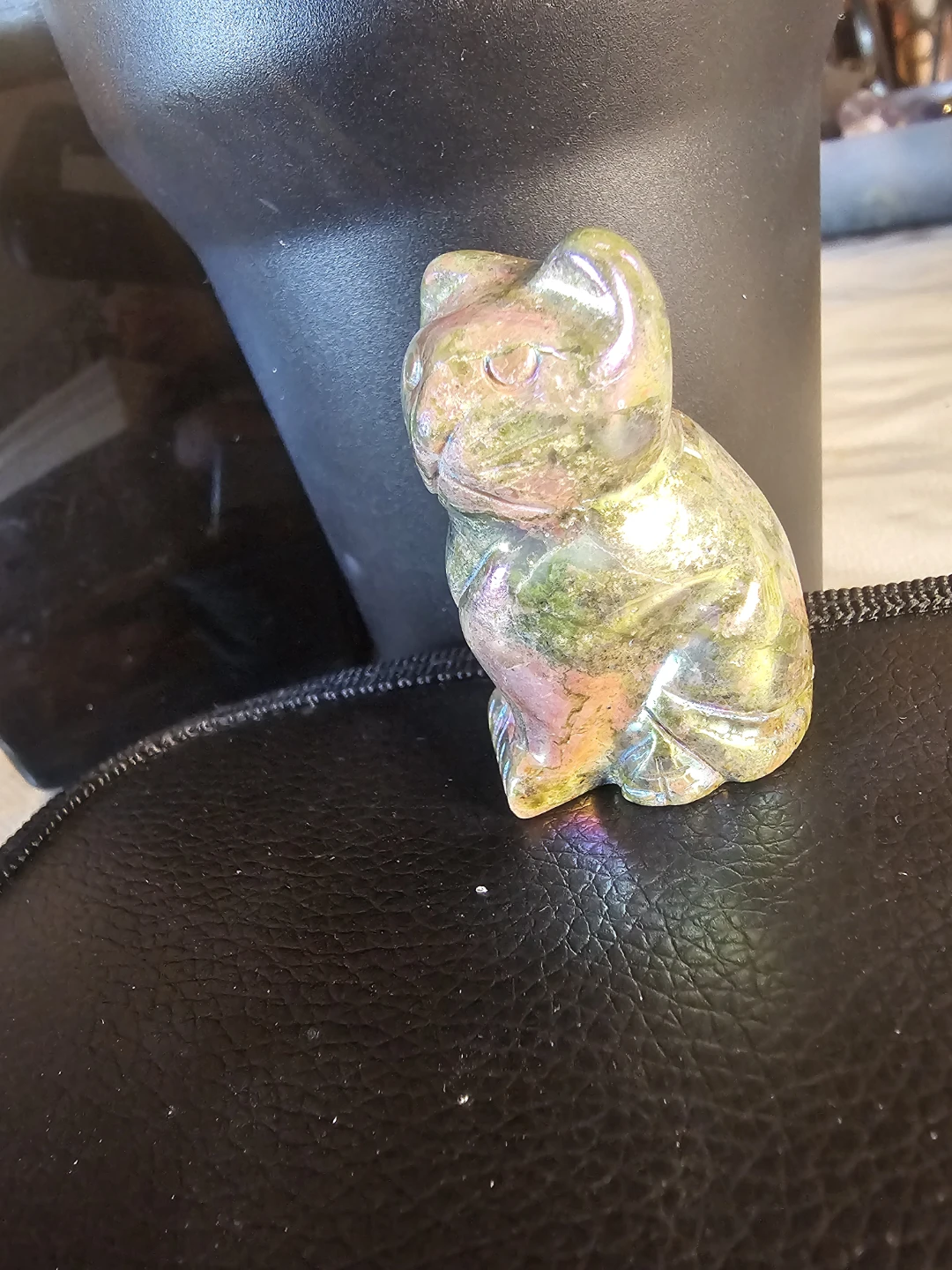 Crystal ocean jasper Cat Figurine - photo 2