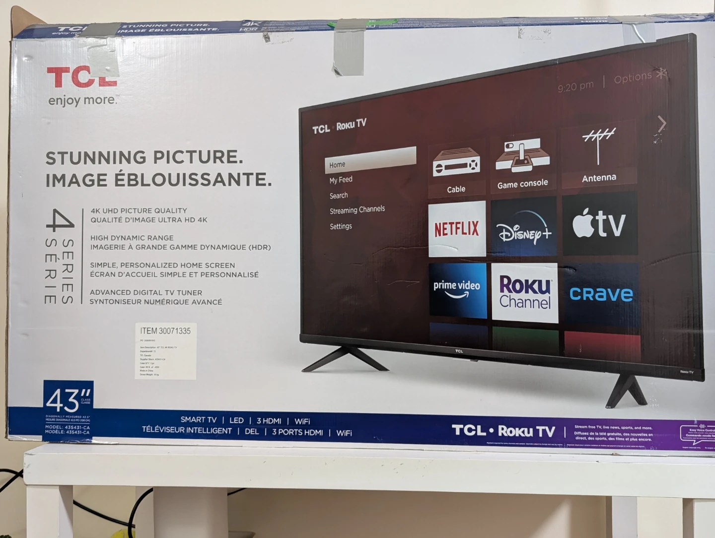 TCL 43" Roku TV 4 Series