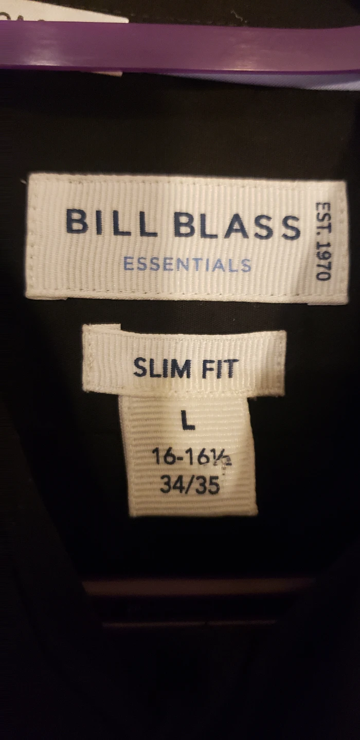Bill Blass Essentials Men's Slim Fit Dress Shirt Large - photo 5