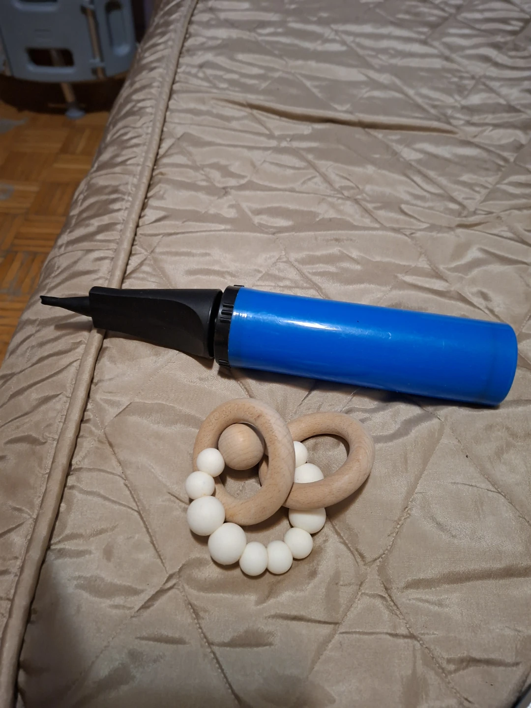 Wooden Baby Teether and Balloon Pump🏆