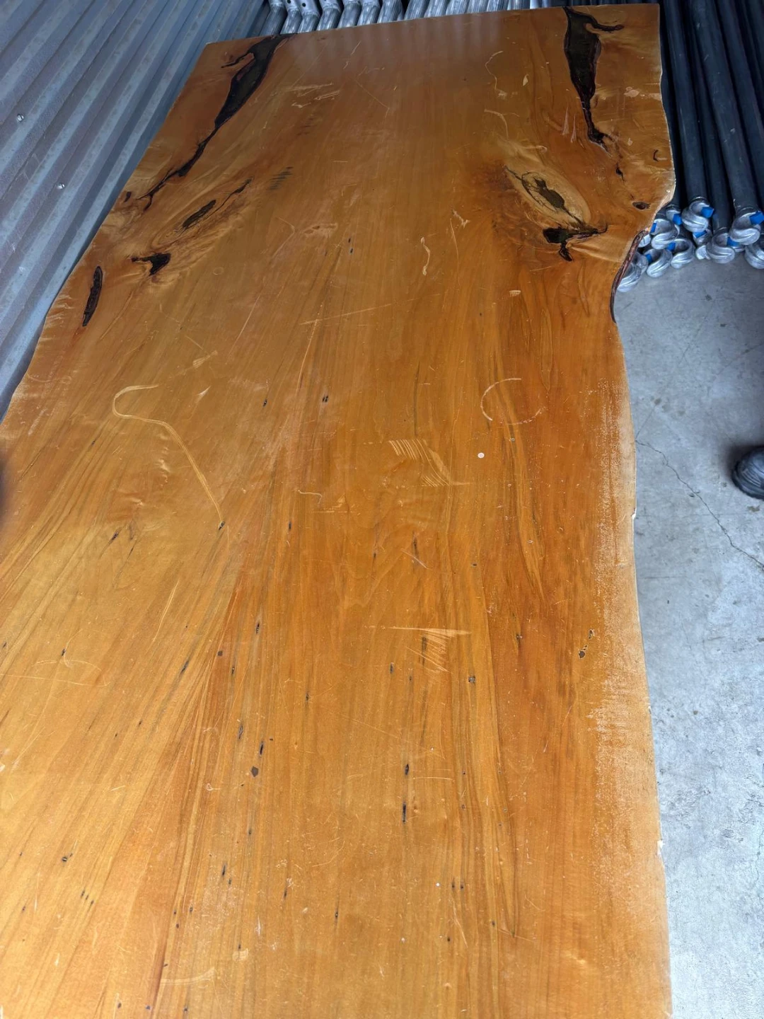 Live Edge Wood Table with Black Metal Legs - photo 3