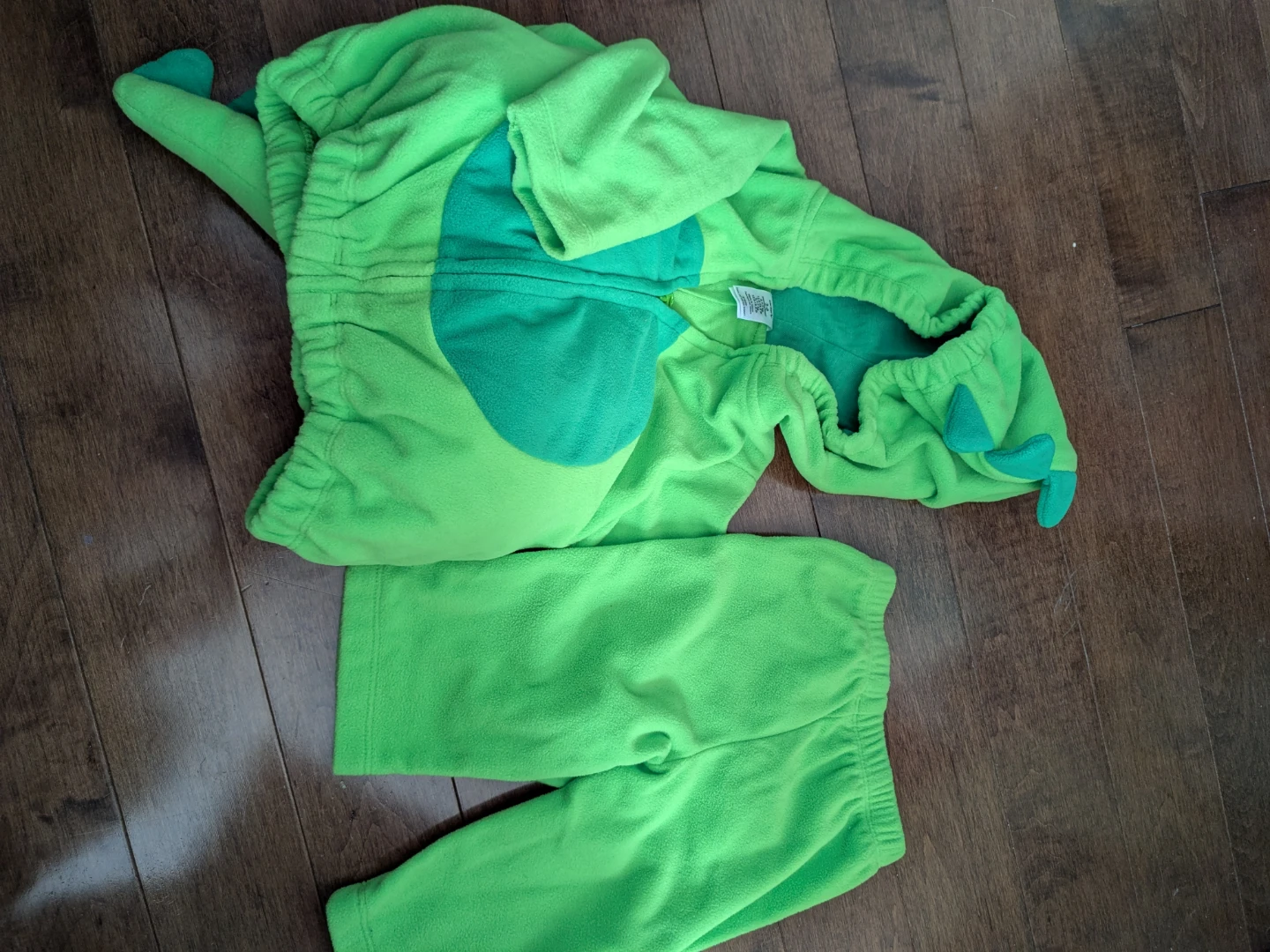 Carter's 3-6 Months Green Dinosaur Fleece Costume Set