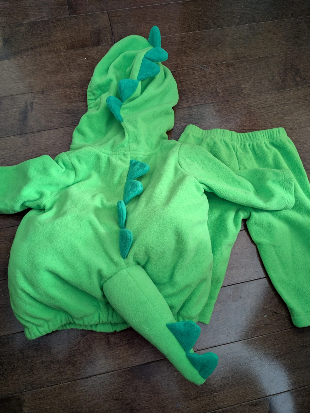Carter's 3-6 Months Green Dinosaur Fleece Costume Set - photo 2