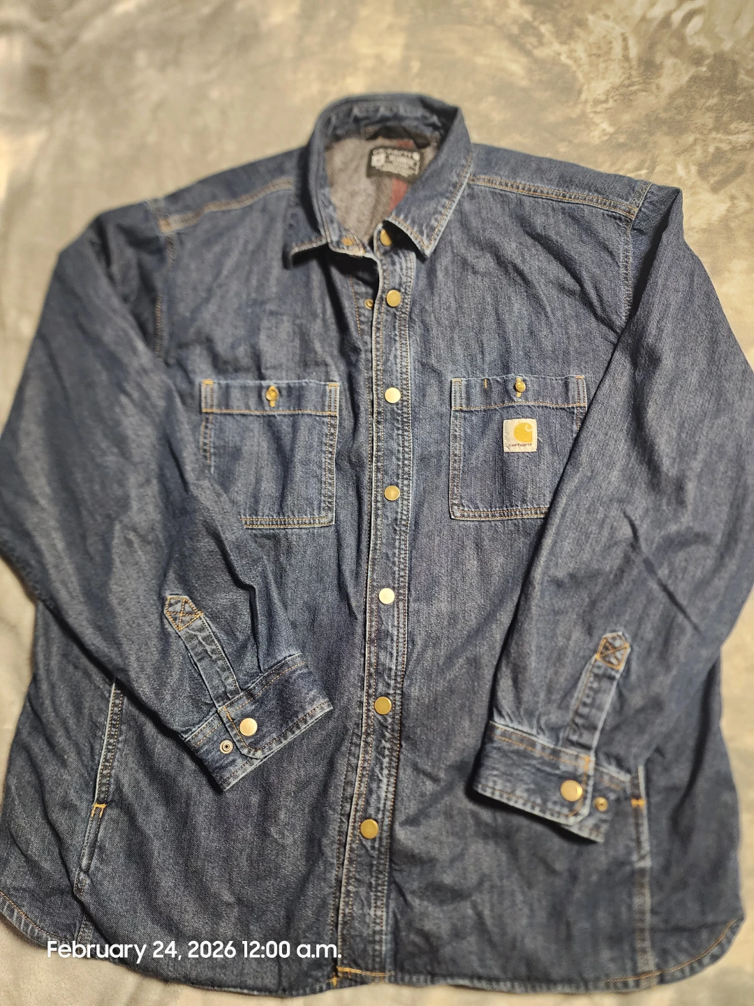 Carhartt Relaxed Fit Denim Shirt Jacket - XL