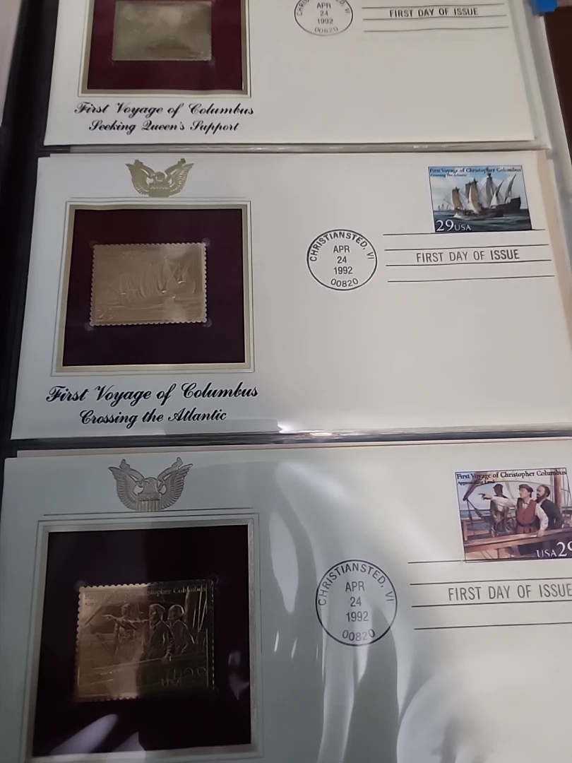 Collection of First Day Issue Gold Stamps - photo 3