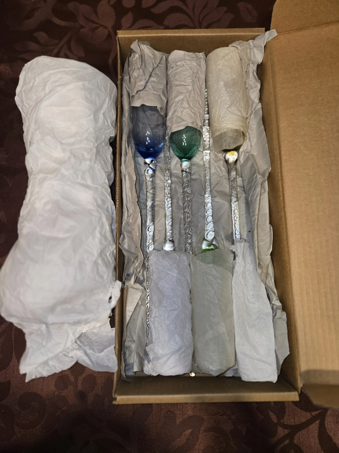Set of 5 Coloured Stem Champagne Flutes - photo 2
