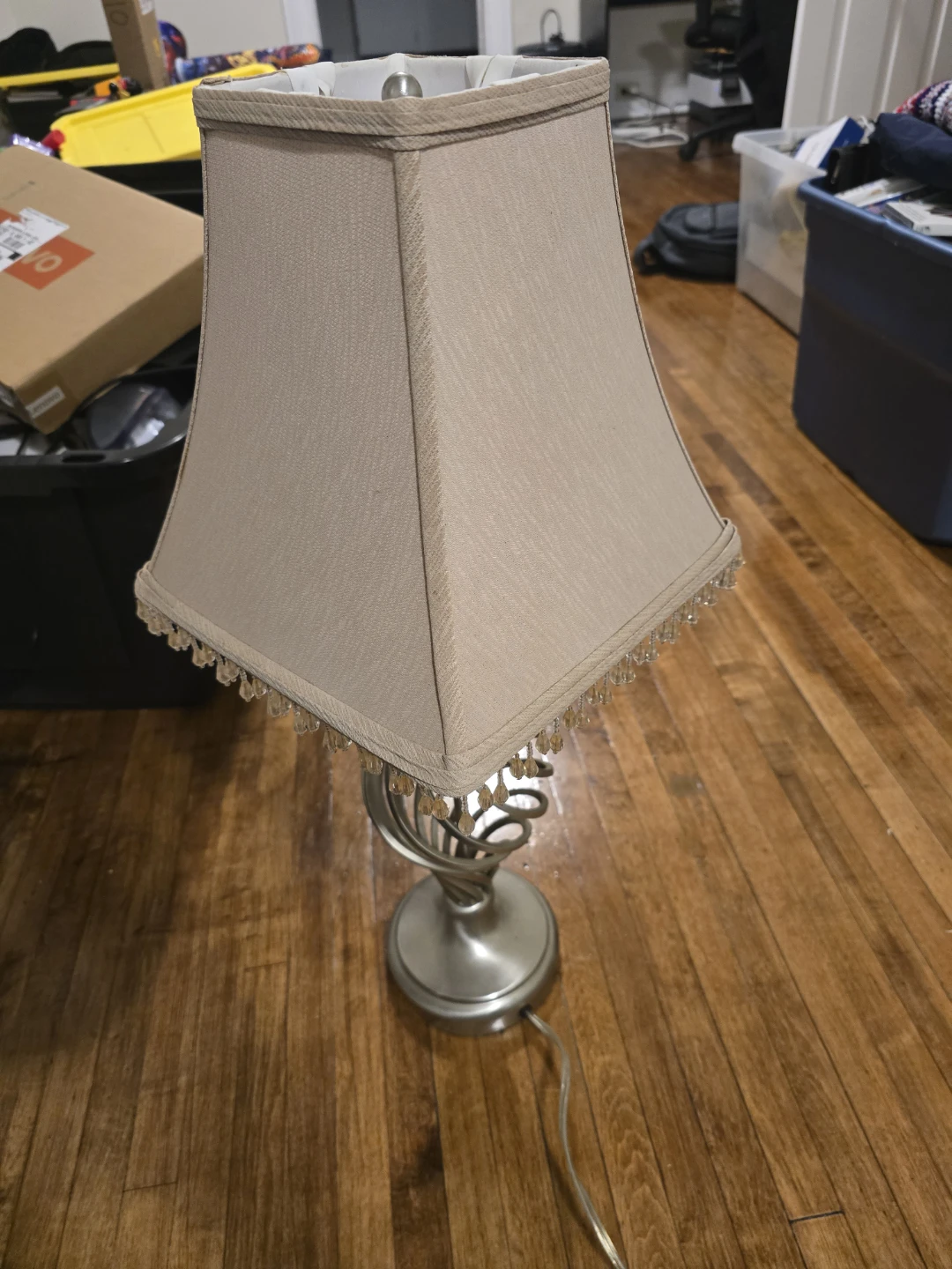Table Lamp with Beaded Fringe Shade - photo 2